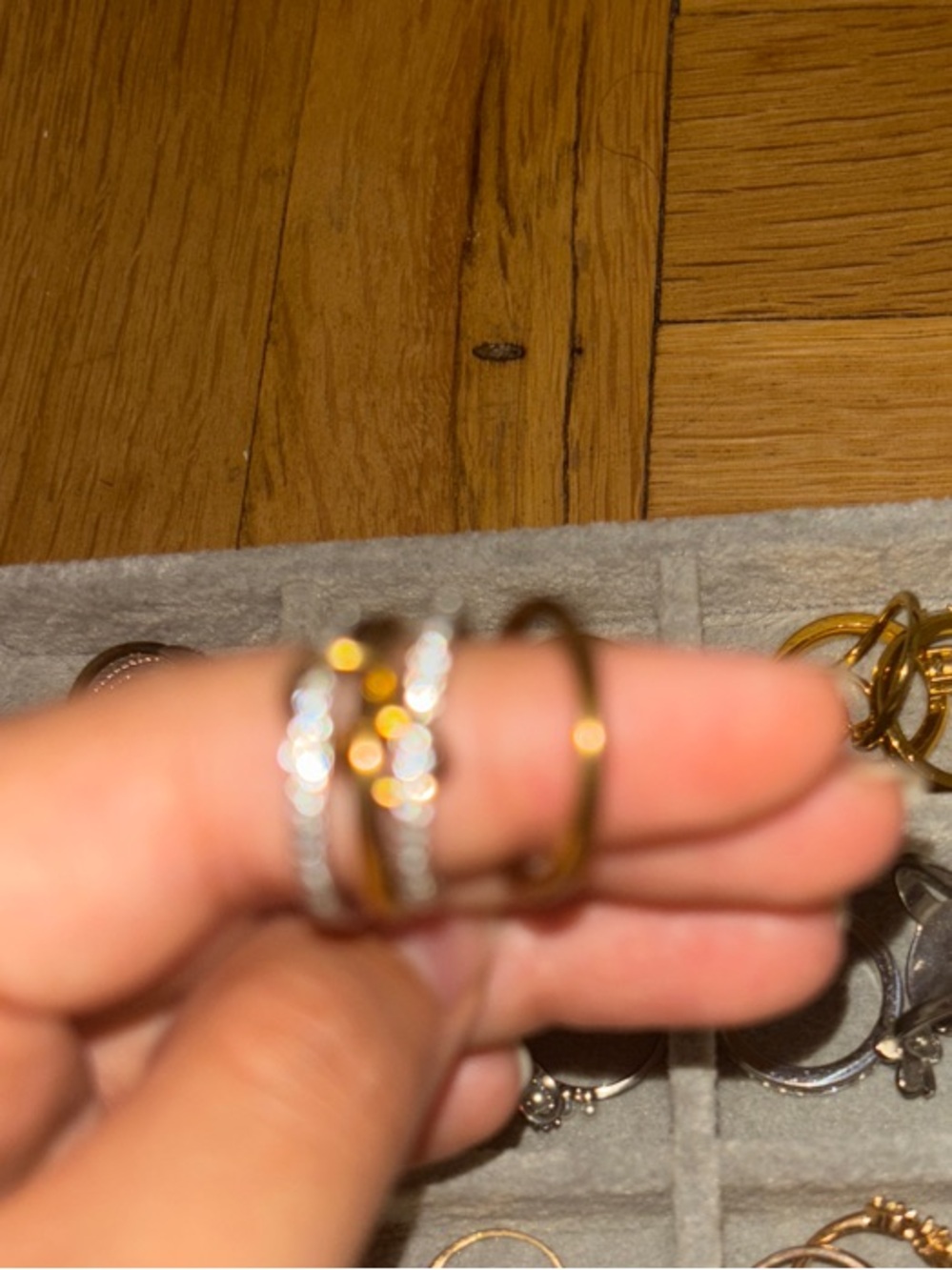 Gold and Silver Mixed Metal Stackable Ring - Women Jewelry